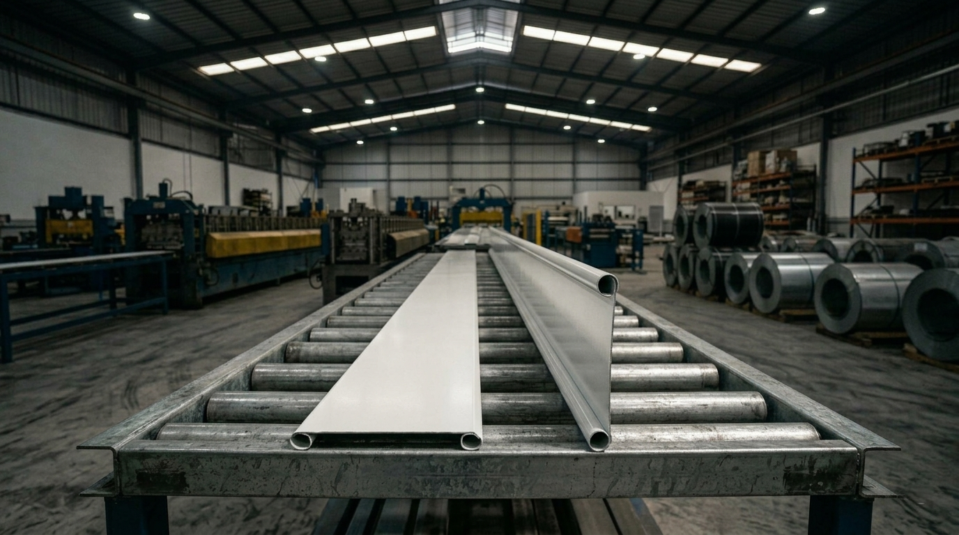 Tira para Cortina Plana Pintro Blanca Calibre 24 MS Fábrica de Perfiles